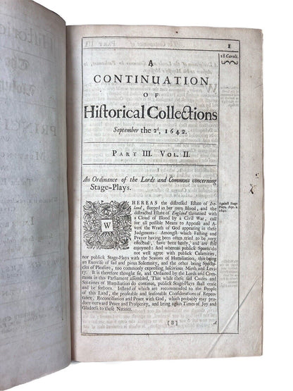 Historical Collections by John Rushworth 1618-1649 First Edition