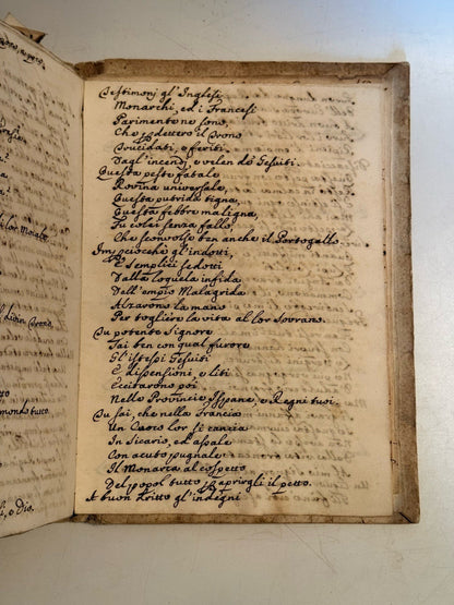 Italian Manuscript Book of Giuseppe Pozzi c1750-75