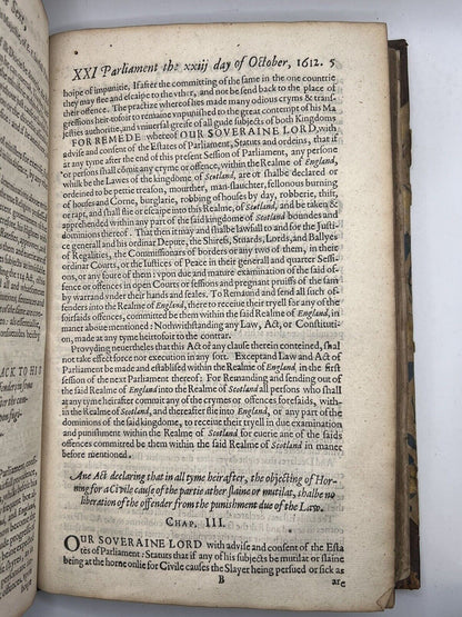 The Laws and Acts of Parliament of 1611