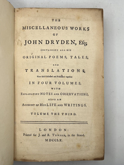 The Works of John Dryden 1760