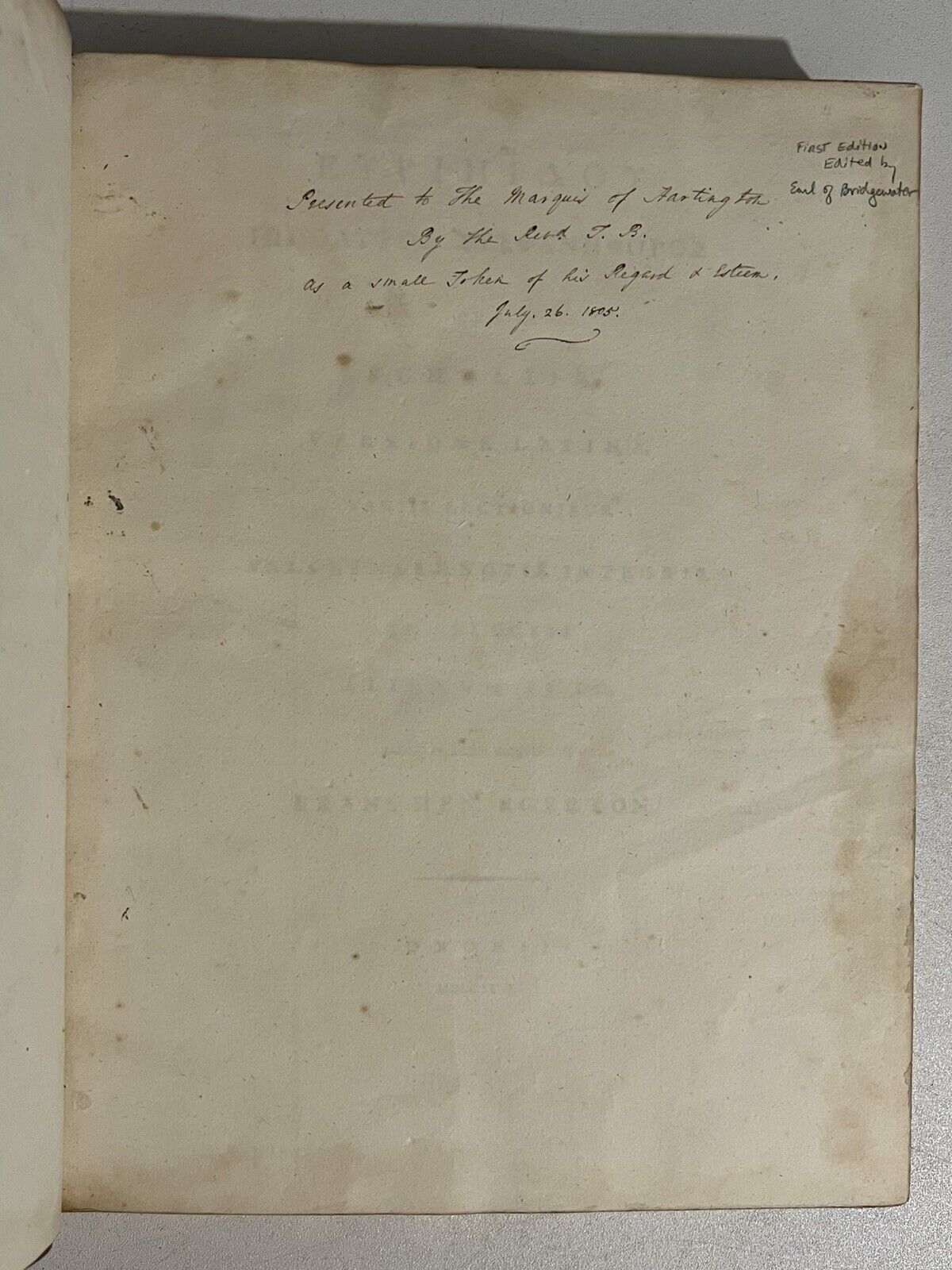 Euripides 1796 The Clarendon Press, Chatsworth Copy