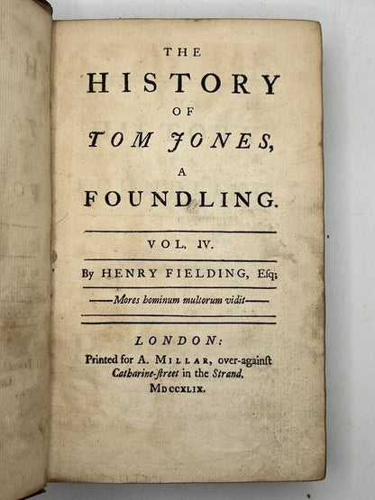 Tom Jones by Henry Fielding 1749 First Edition