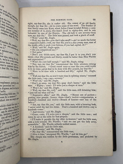 The Pickwick Papers by Charles Dickens 1837 First Edition Very Clean Copy