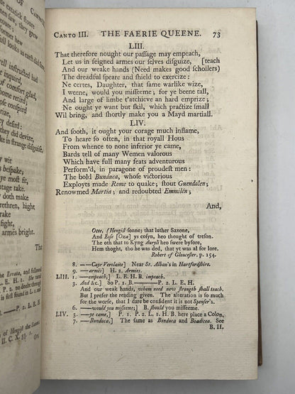 The Faerie Queene by Edmund Spenser 1758