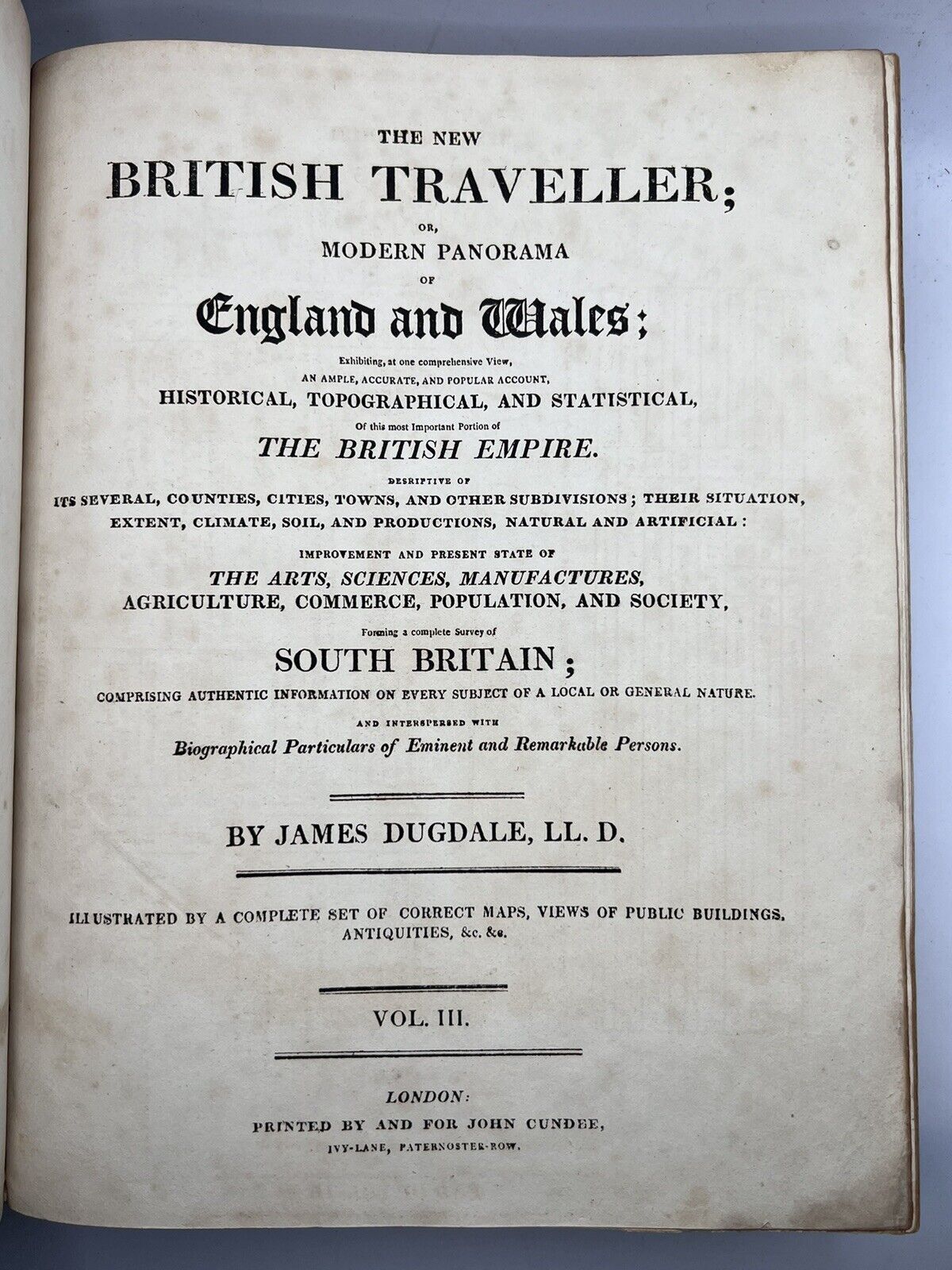 The British Traveller by James Dugdale 1819