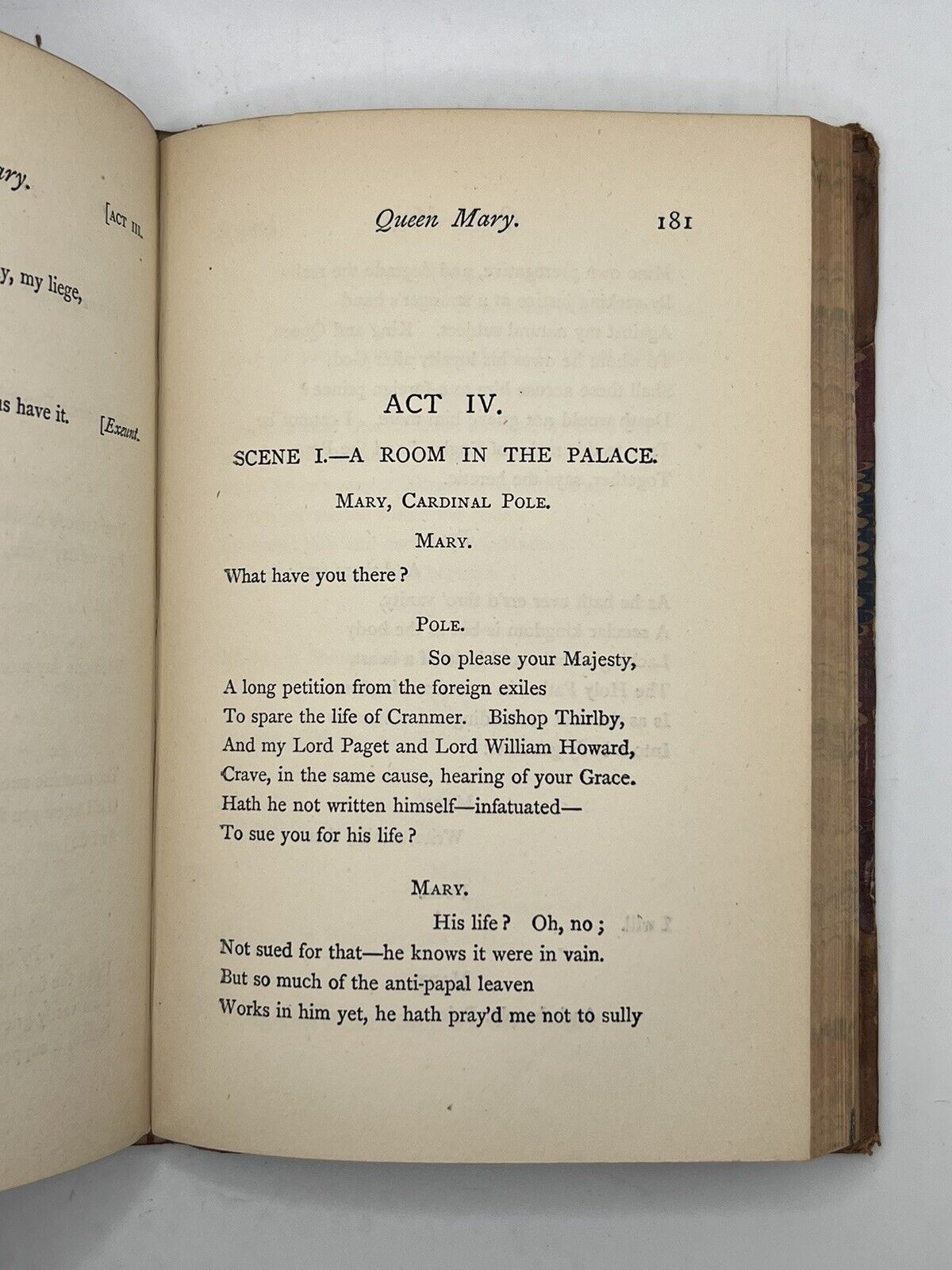 Queen Mary, A Drama by Alfred Tennyson 1875 Occult Provenance