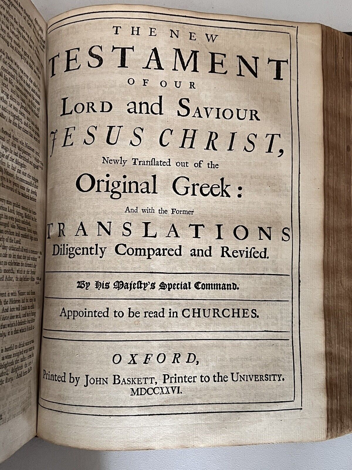 King James Bible 1723 John Baskett