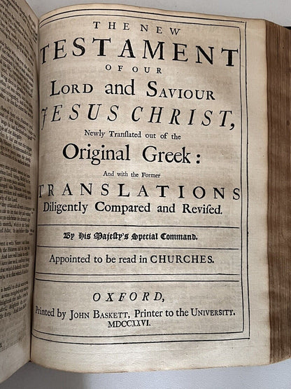 King James Bible 1723 John Baskett