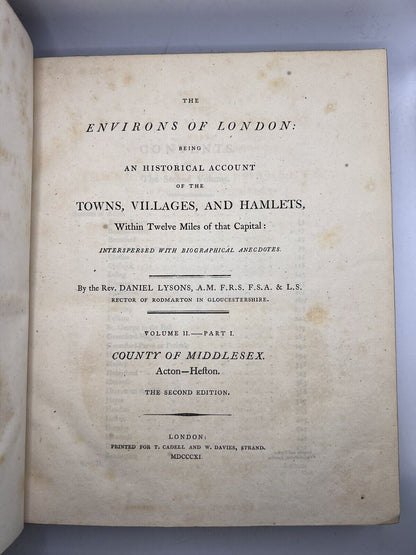 The Environs of London by Daniel Lysons 1811