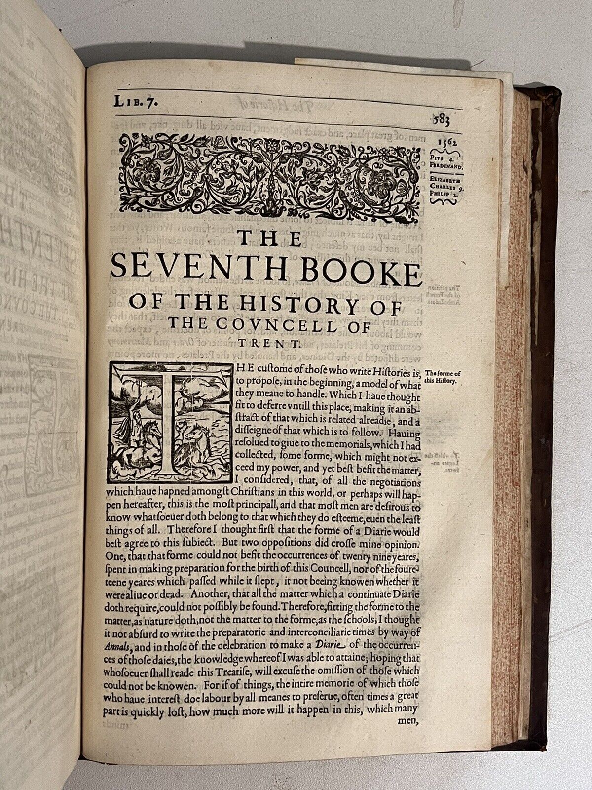 The Historie of the Councel of Trent by Nathaniel Brent 1620 First Edition