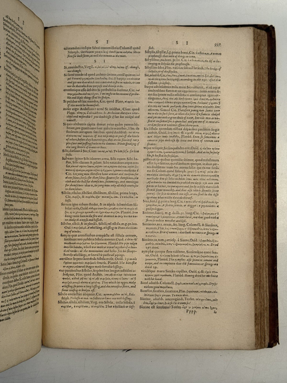 Trilingual Latin-Greek-English Lexicon by Guillaume Morel 1583