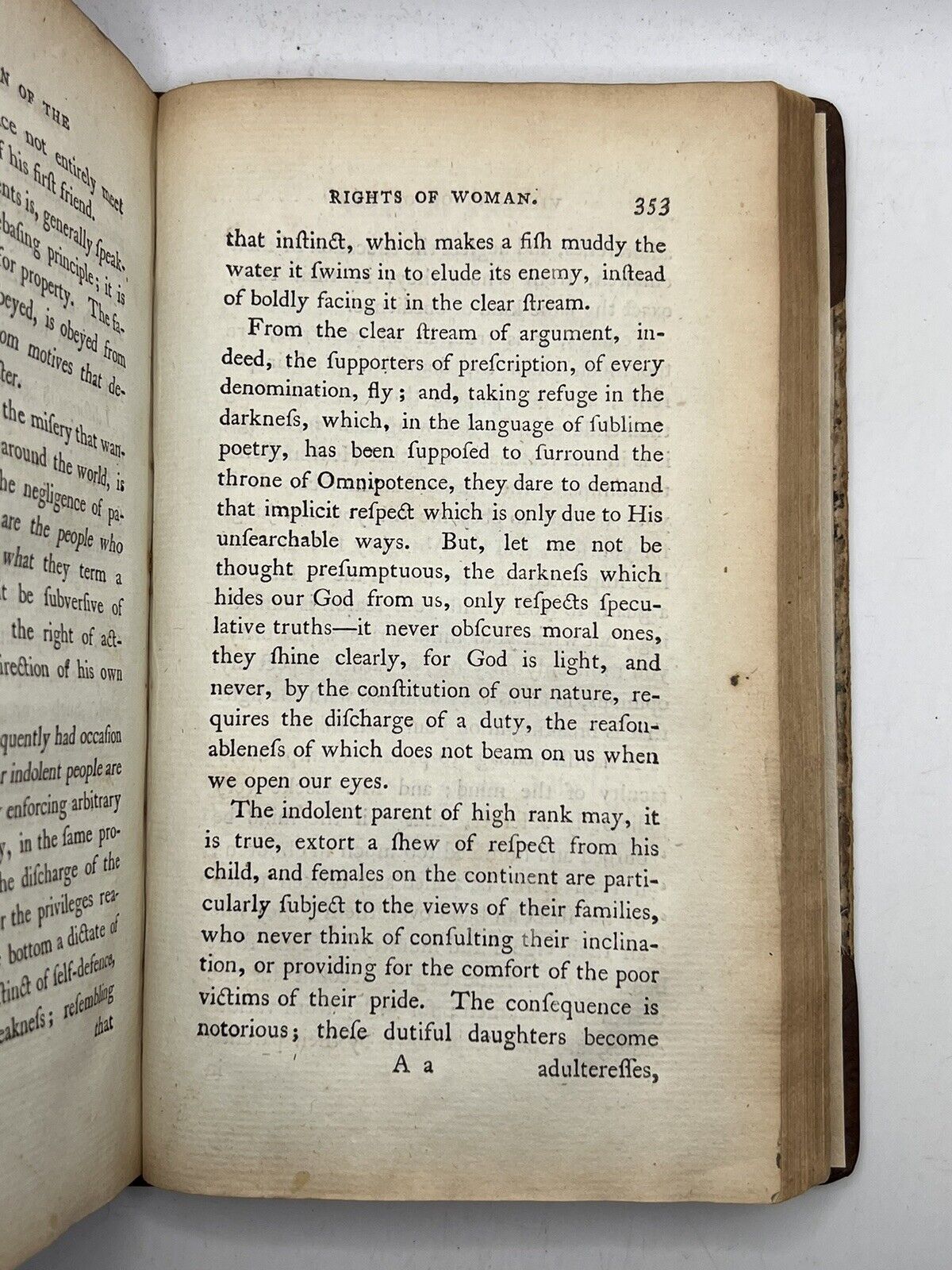 A Vindication of the Rights of Woman by Mary Wollstonecraft 1792 First Edition