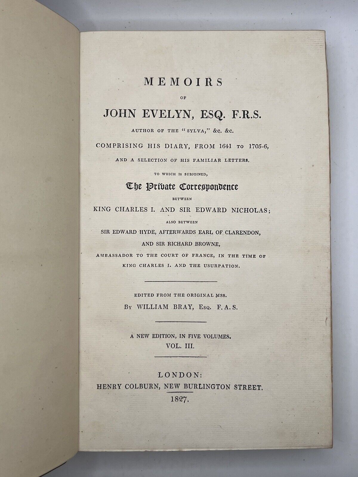 The Memoirs of John Evelyn 1827