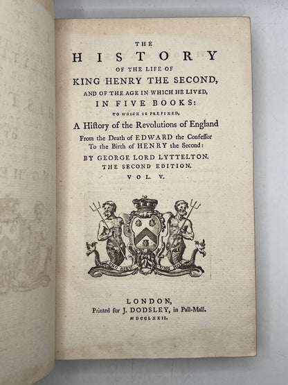 History of King Henry II by George Lord Lyttelton 1769