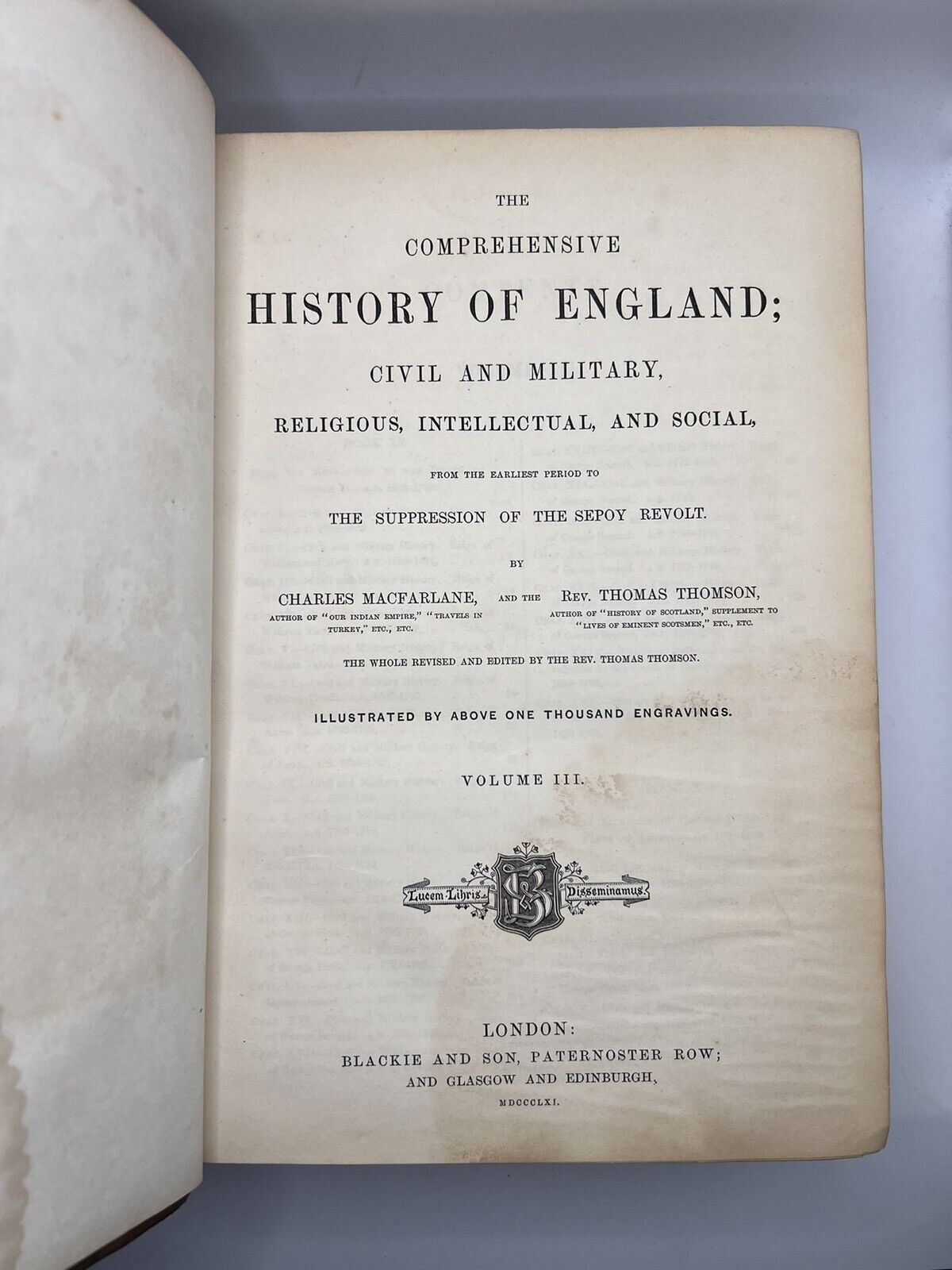 A Comprehensive History of England by Charles Macfarlane 1861