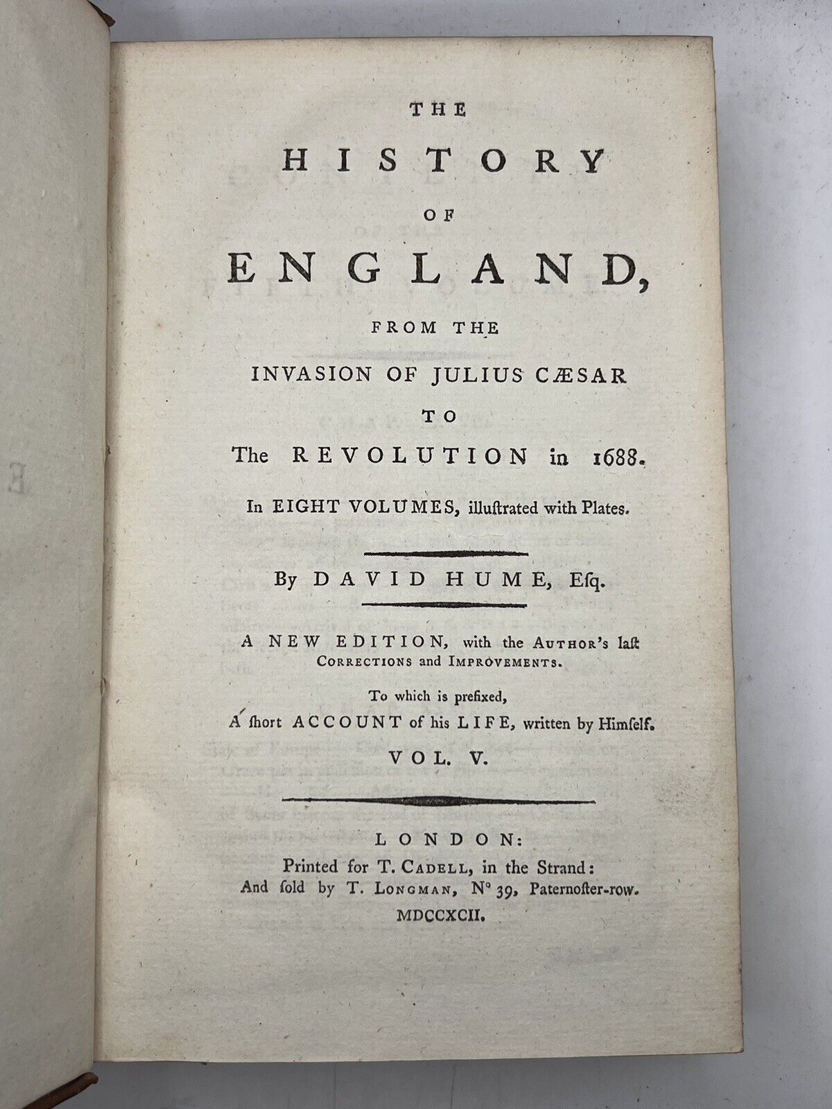 The History of England by David Hume 1792-1802