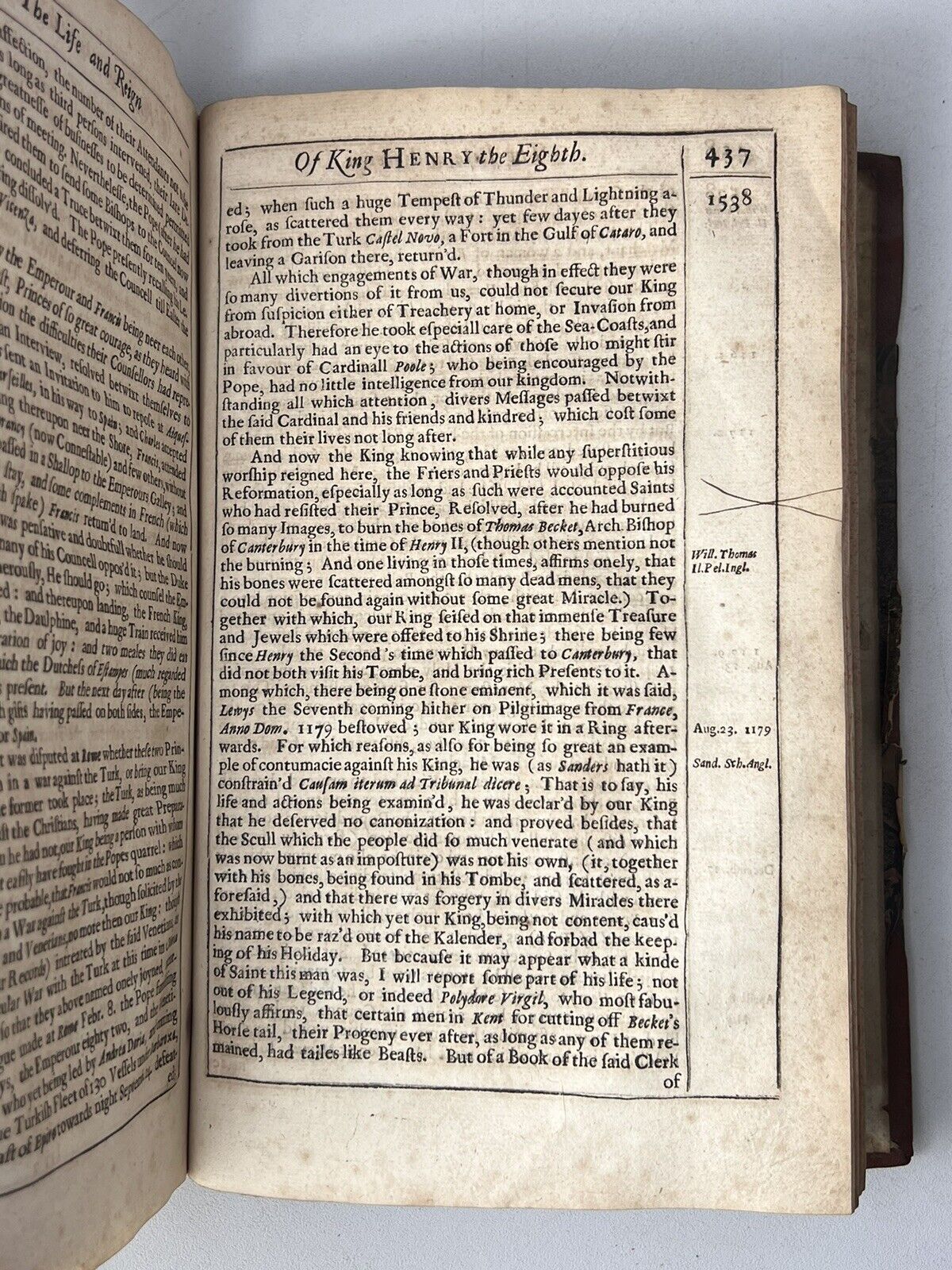 The Life and Raigne of King Henry the Eighth 1649 First Edition