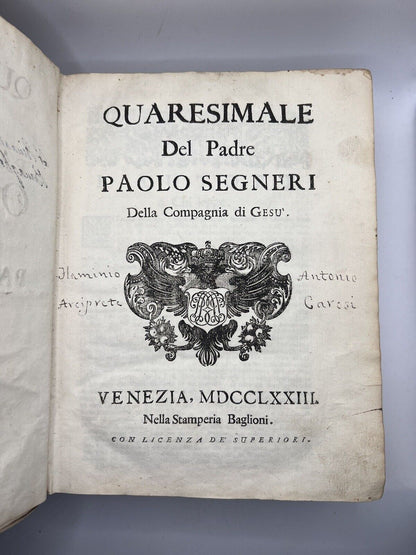 The Works of Paolo Segneri 1773