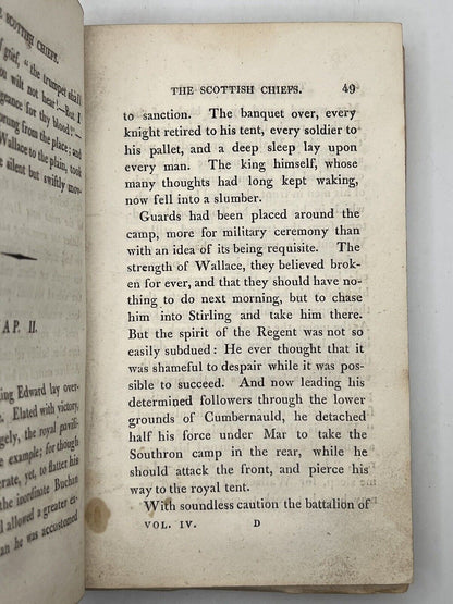 The Scottish Chiefs, a Romance by Jane Porter 1810 First Edition