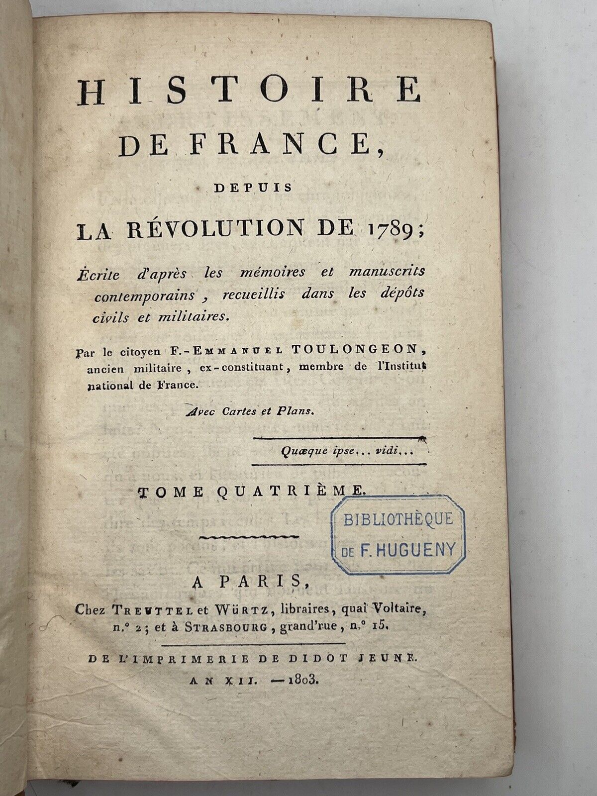 The History of the French Revolution 1801-1810 First Edition