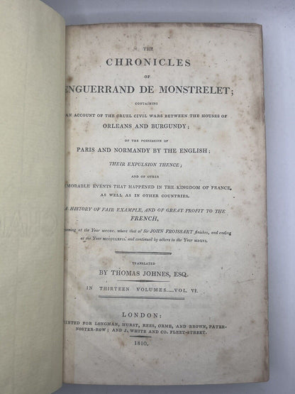 The Chronicles of Montstrelet 1810