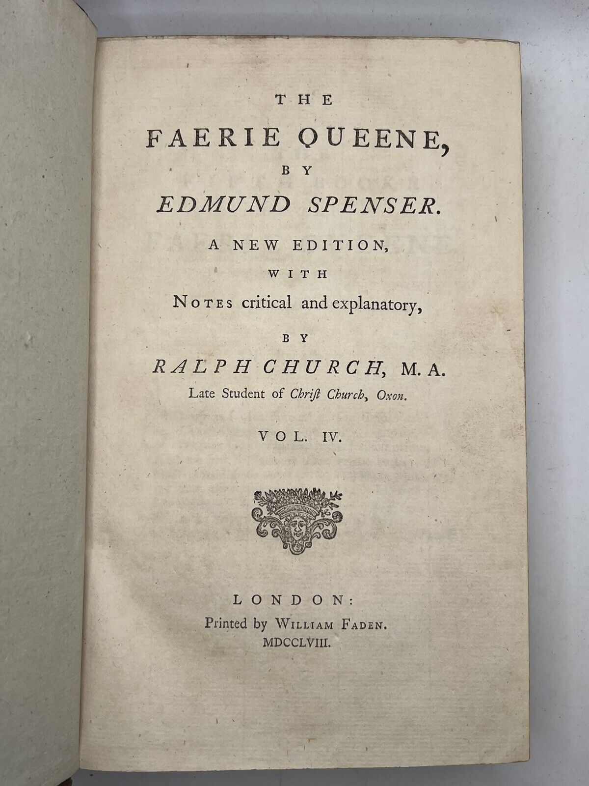 The Faerie Queene by Edmund Spenser 1758 Important Edition