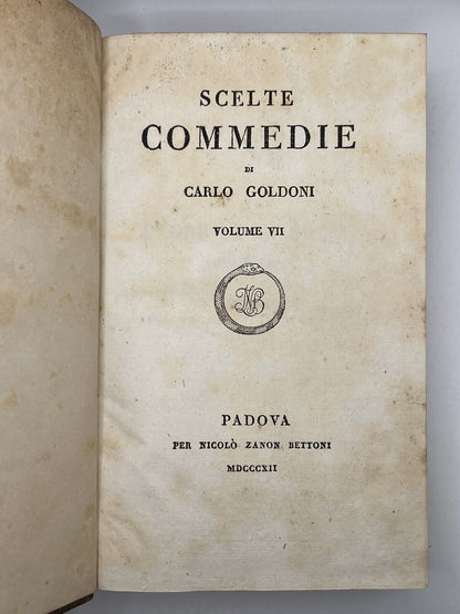 Selected Comedies By Carlo Goldoni 1811-17