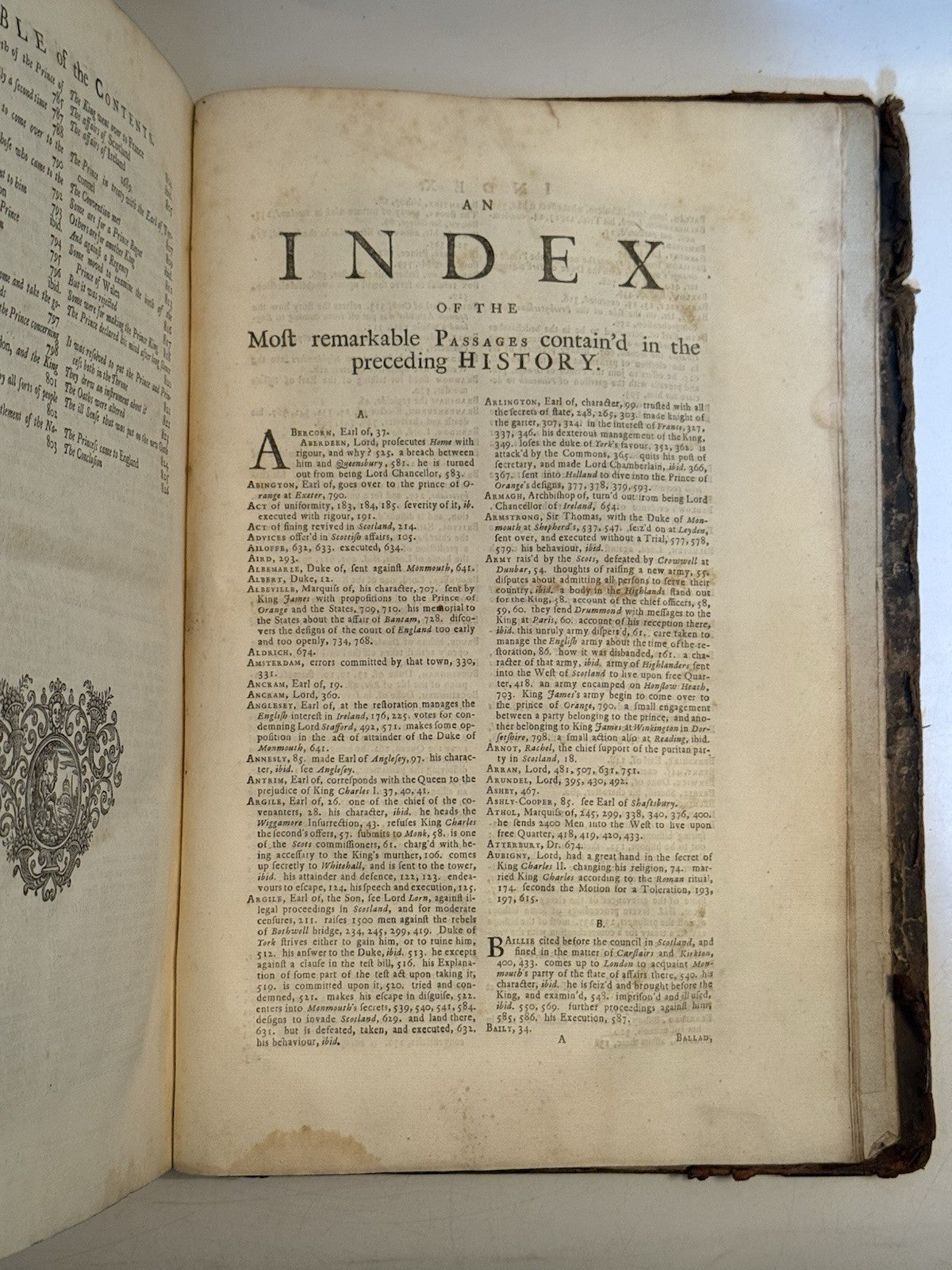 Burnet's History of His Own Time 1724 First Edition