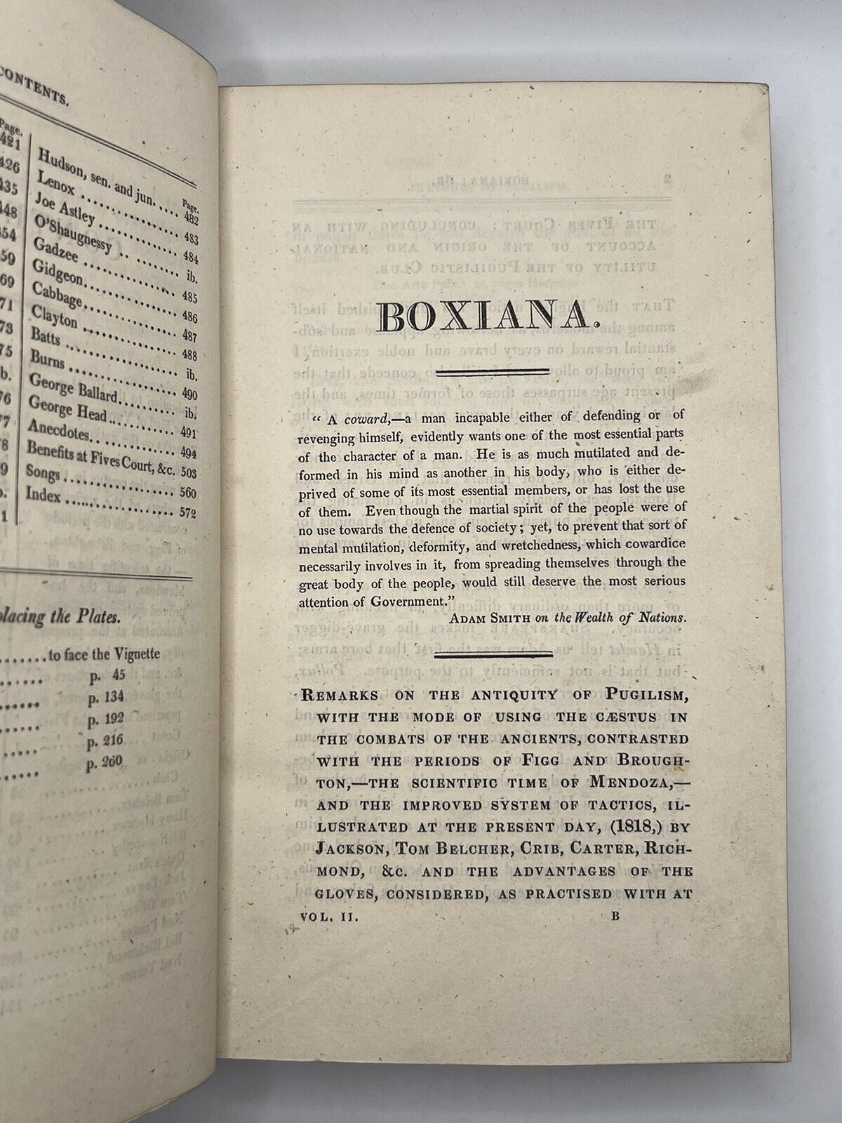 The History of Boxing by Pierce Egan; Boxiana 1823-1829