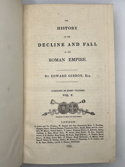 The History of the Decline and Fall of the Roman Empire by Edward Gibbon 1825