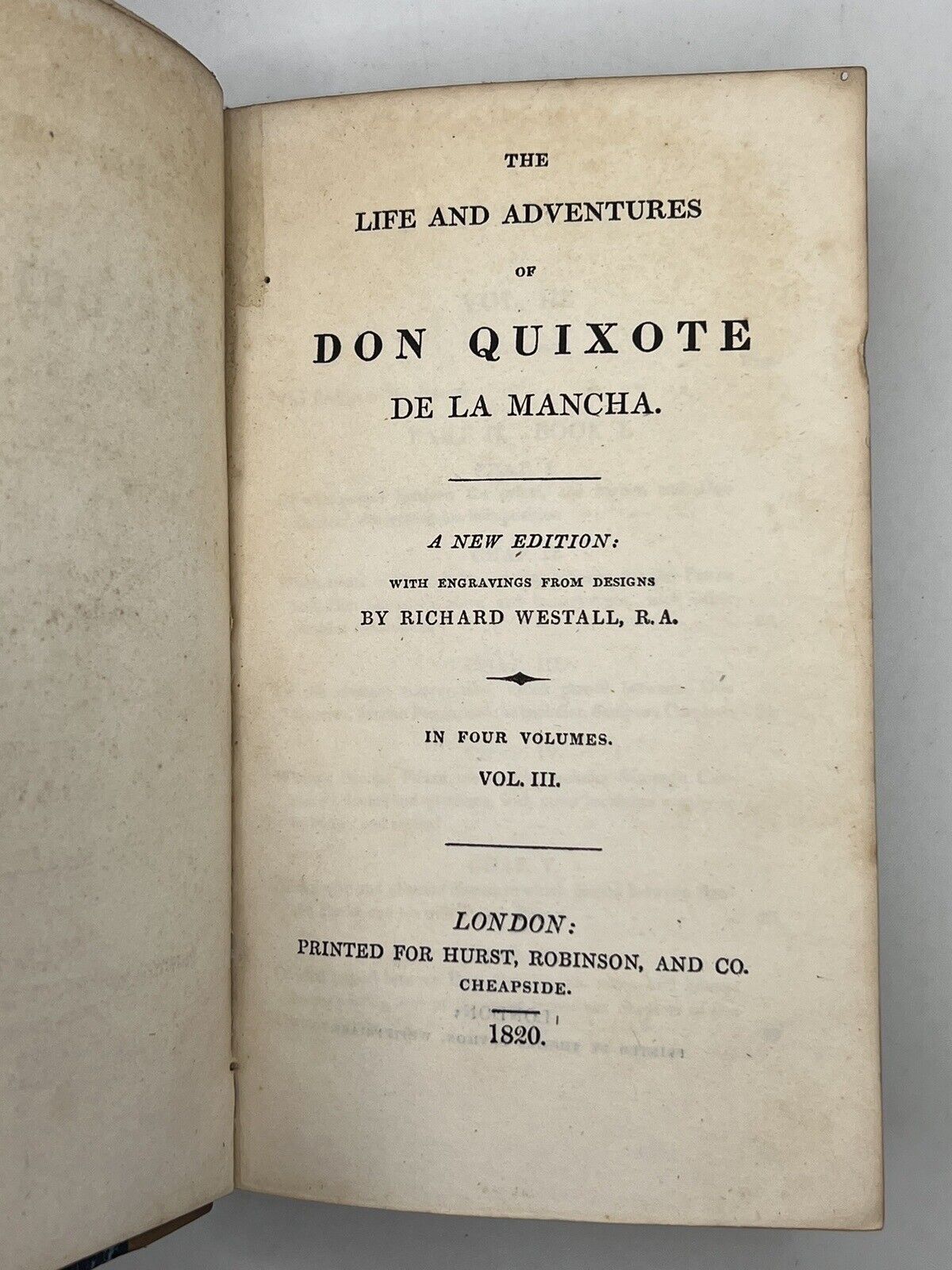 The Life and Adventures of Don Quixote by Miguel De Cervantes 1820