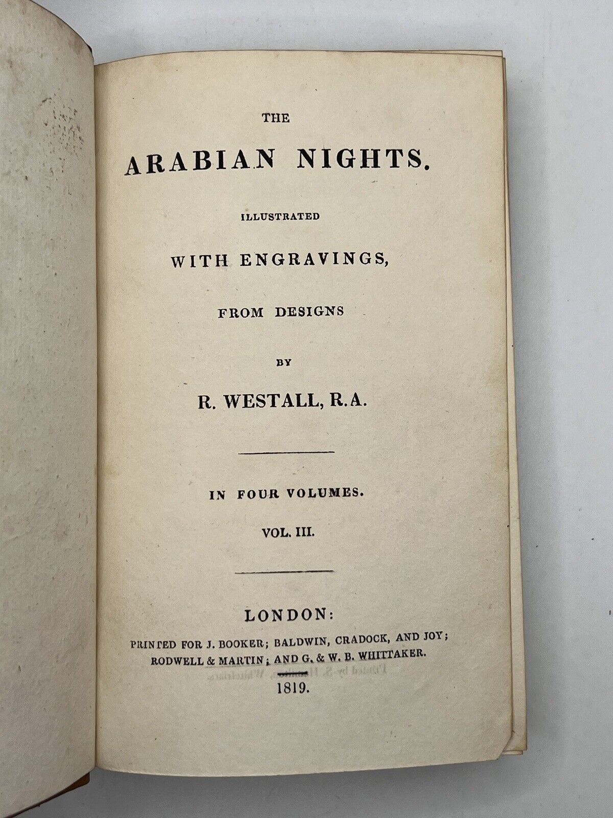 The Arabian Nights 1819 Westall Edition