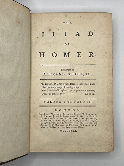 Homer's Iliad and Odyssey 1771 Alexander Pope Edition