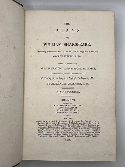 The Plays of William Shakespeare 1805: The Chalmers Edition