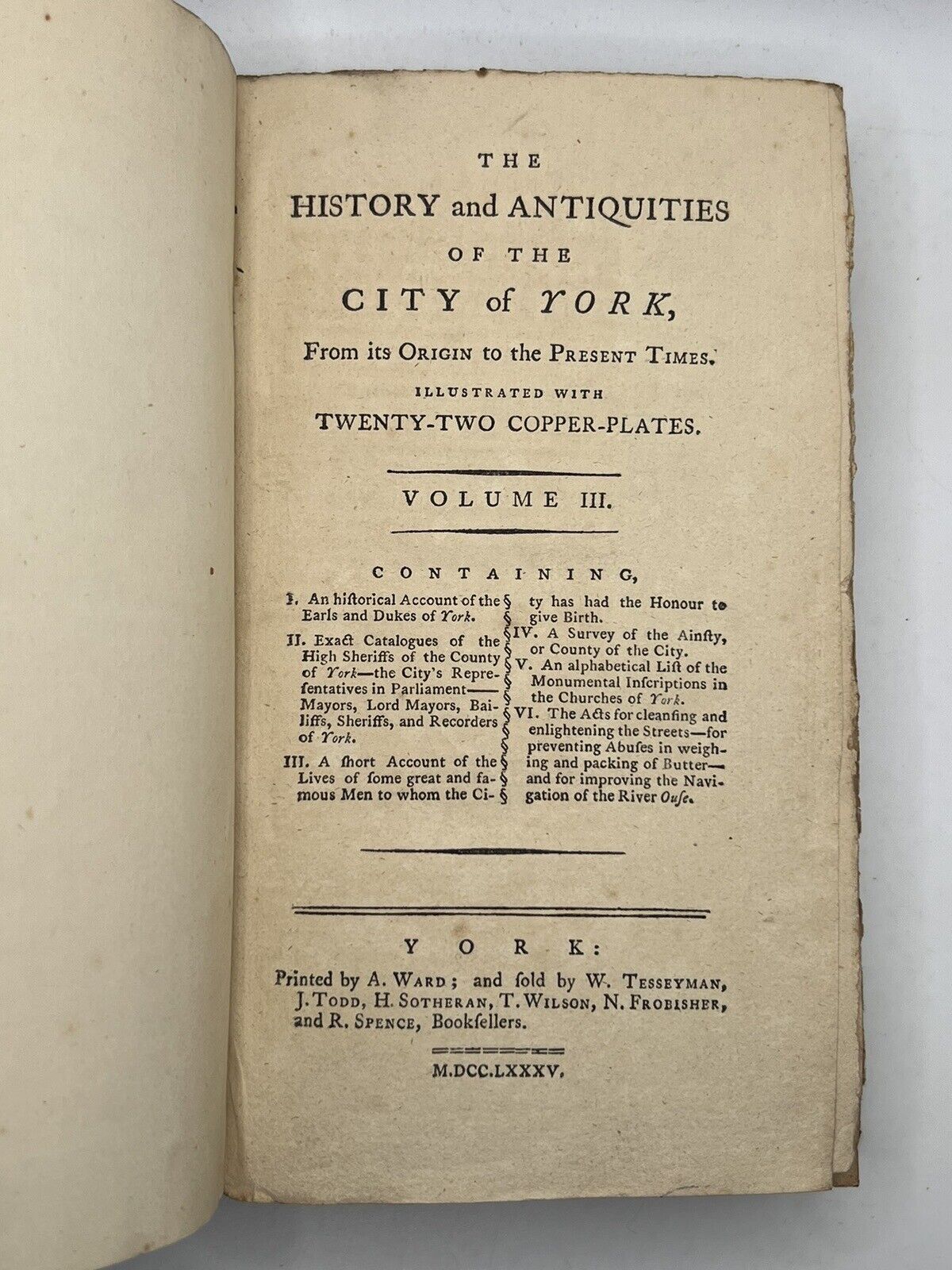 The History and Antiquities of York 1785