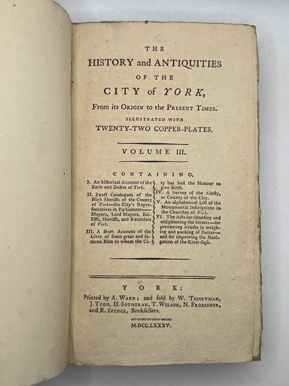 The History and Antiquities of York 1785