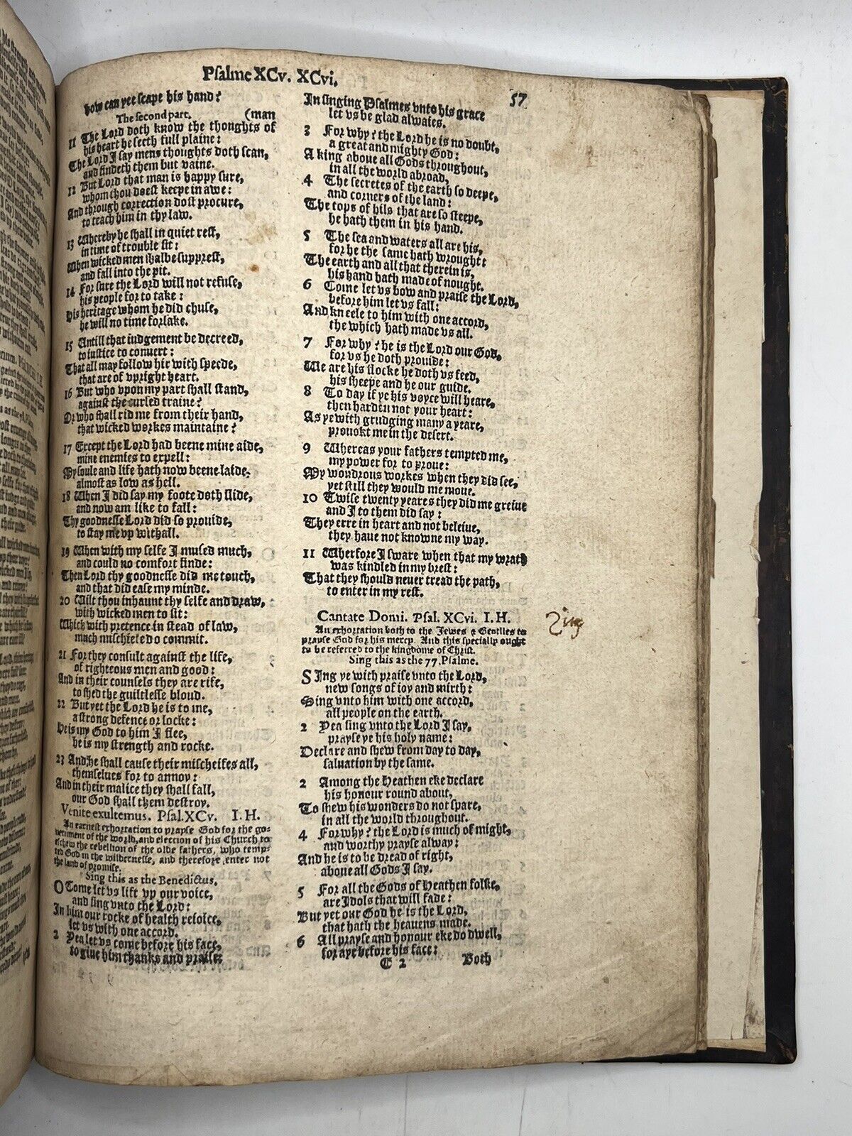 The Whole Book of Psalms 1605 Contemporary Marginalia and Music