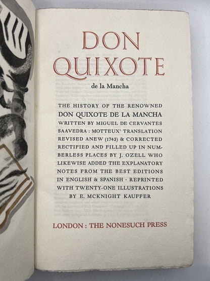 Don Quixote by Cervantes -  Nonesuch Press Limited Edition Proof Copy