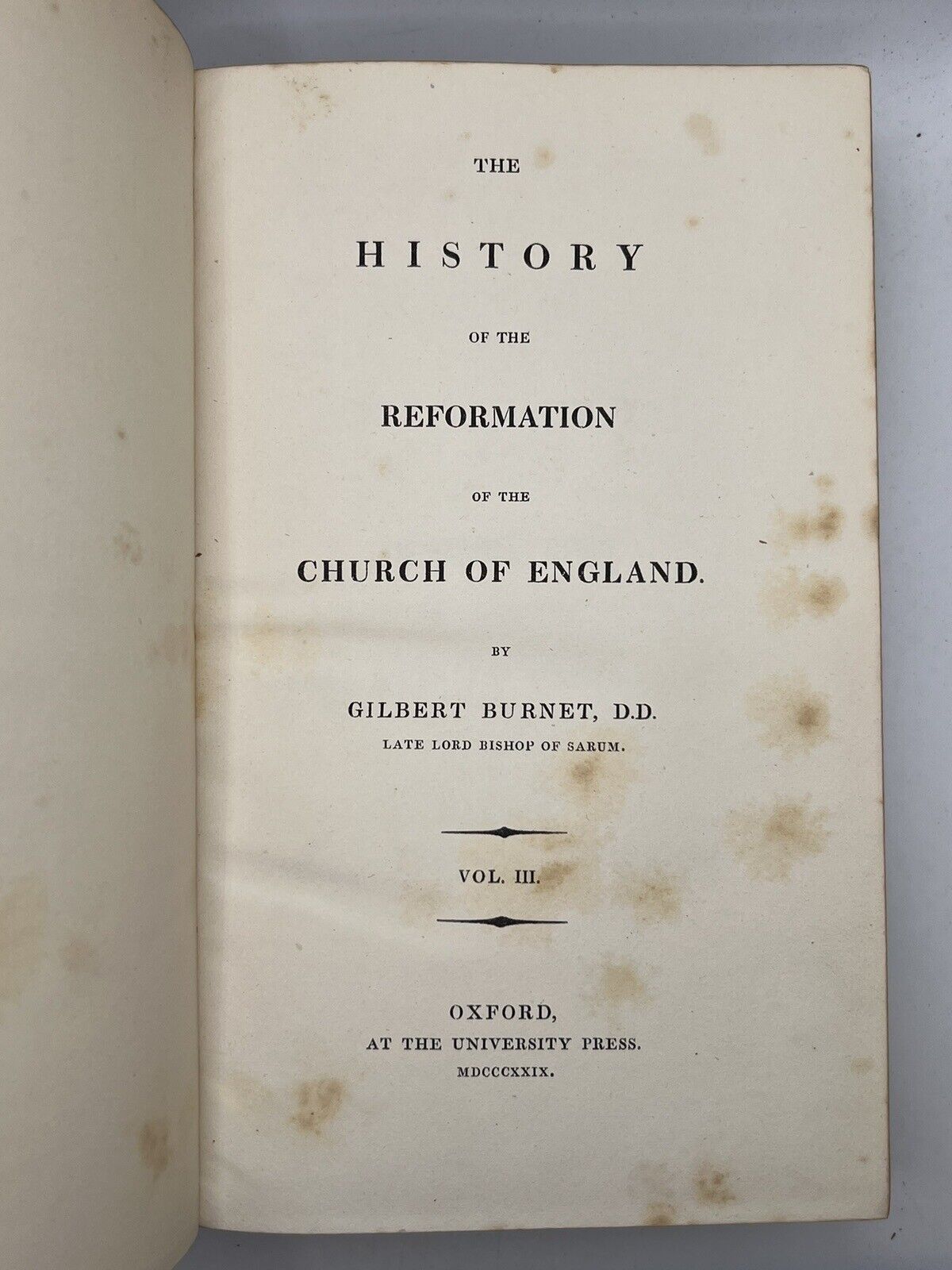 The History of the Reformation by Gilbert Burnet 1829