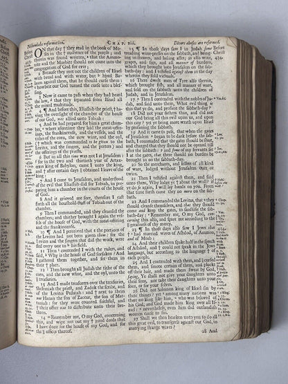 King James Bible 1712-13 with John Baskett's Book of Common Prayer