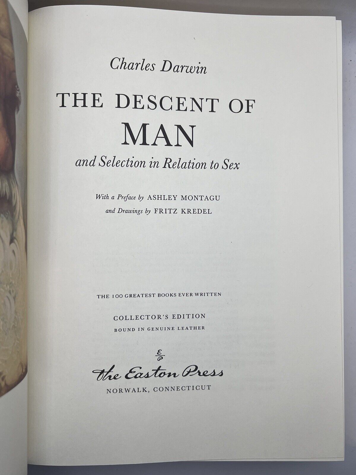 The Works of Charles Darwin 1976 Easton Press Origin of Species & Descent of Man