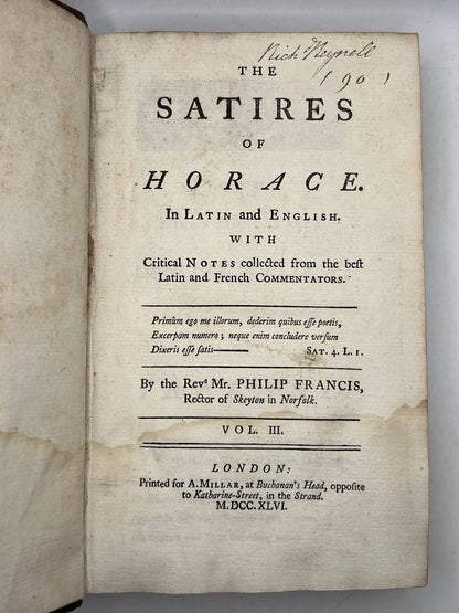 The Works of Horace 1742-6