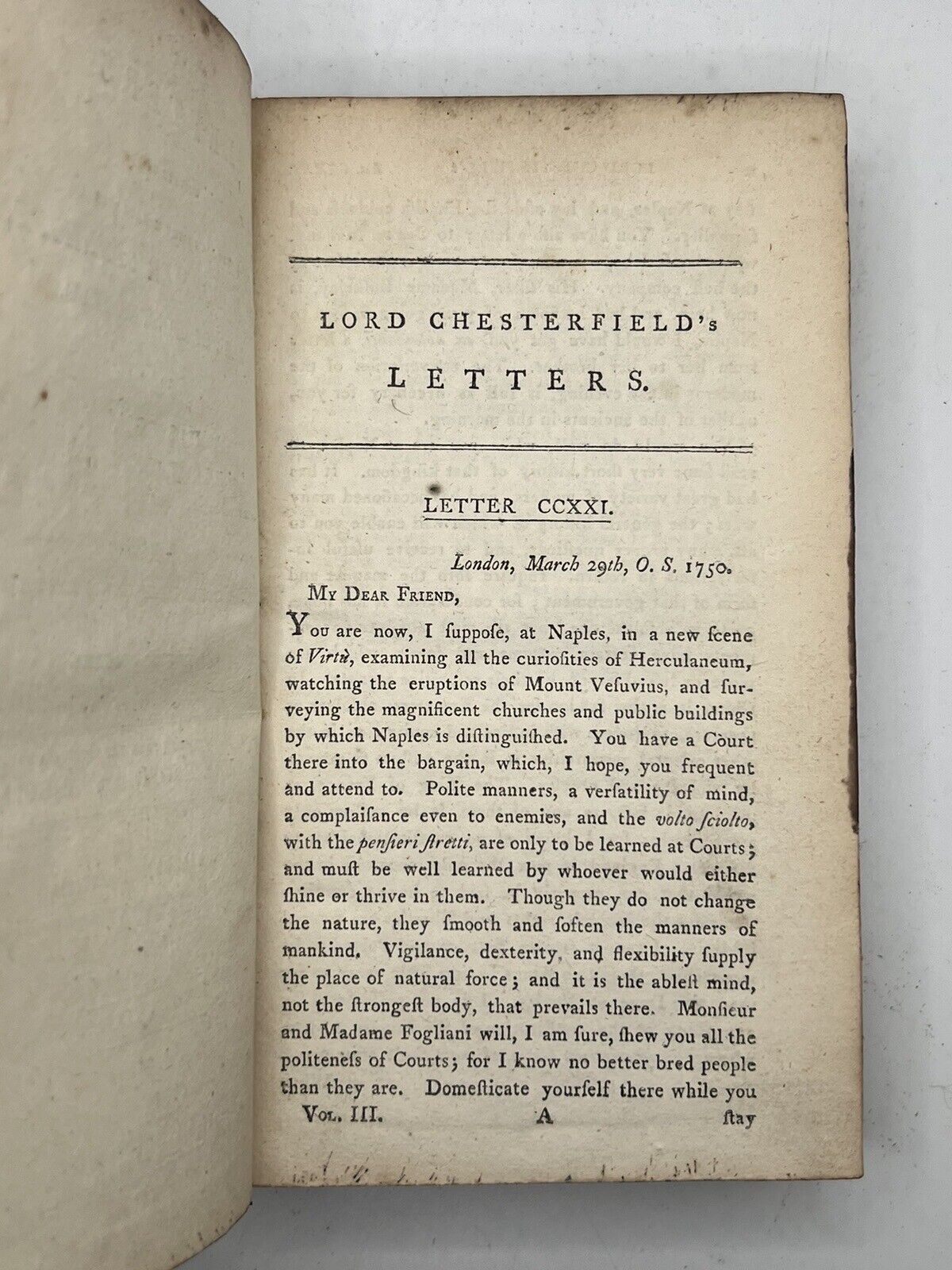 Letters Written by Philip Dormer Stanhope, Earl of Chesterfield 1792