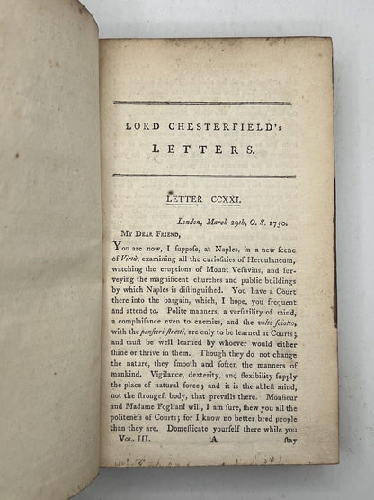 Letters Written by Philip Dormer Stanhope, Earl of Chesterfield 1792