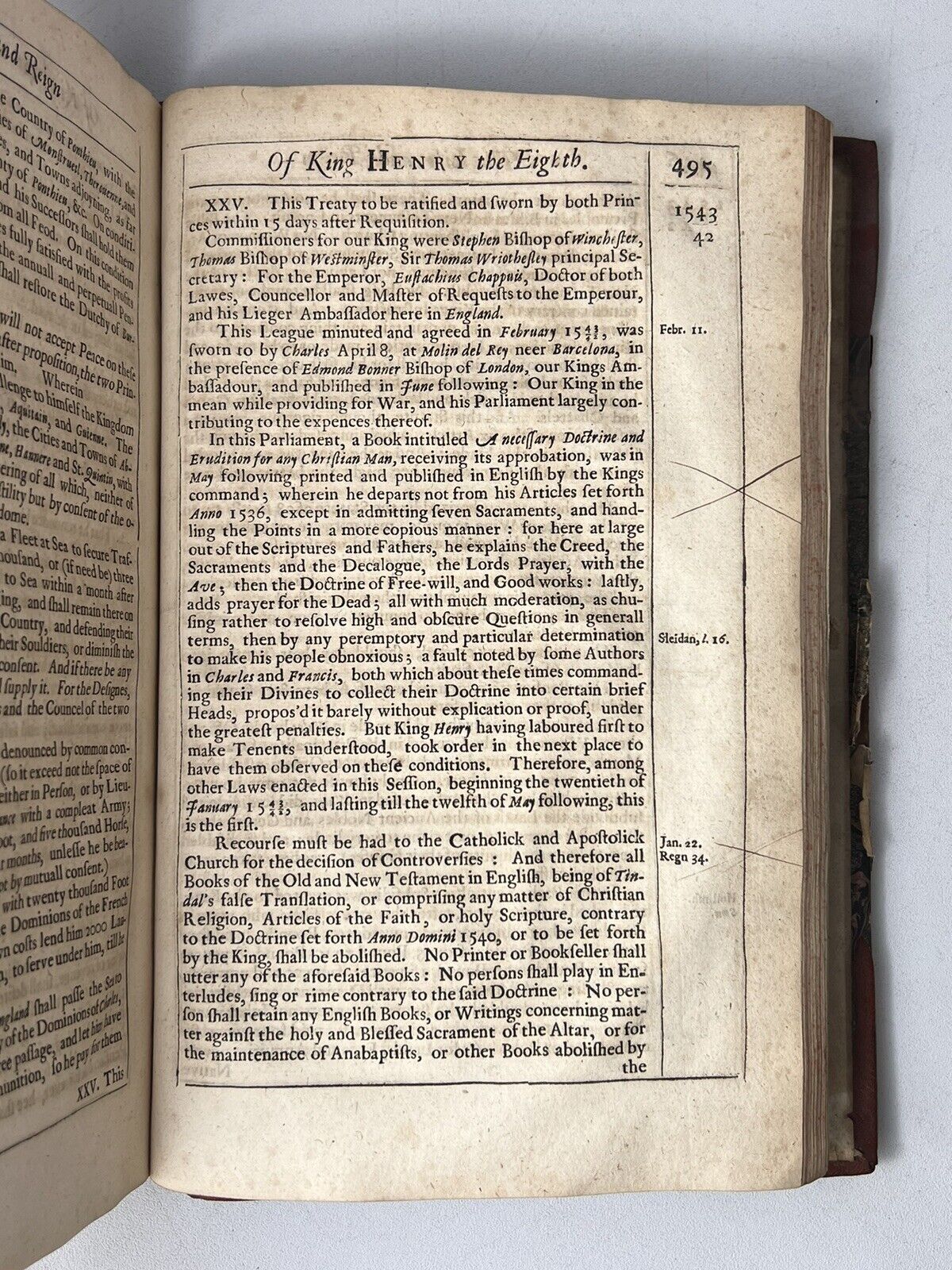 The Life and Raigne of King Henry the Eighth 1649 First Edition