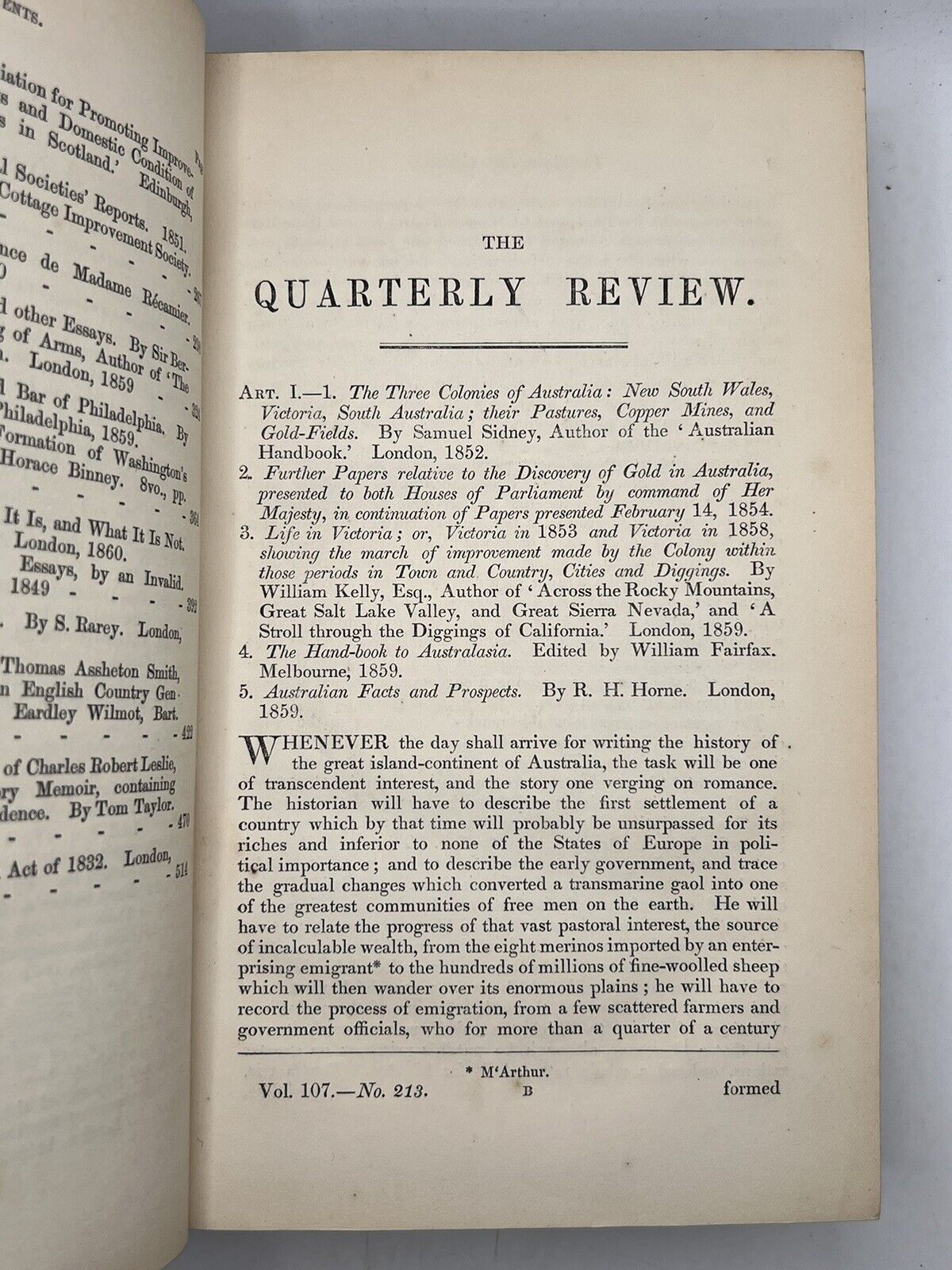 Charles Darwin Origin of Species Quarterly Review 1859-1861 First Edition