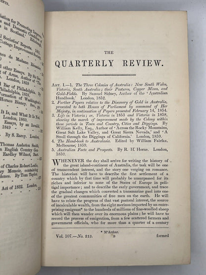 Charles Darwin Origin of Species Quarterly Review 1859-1861 First Edition