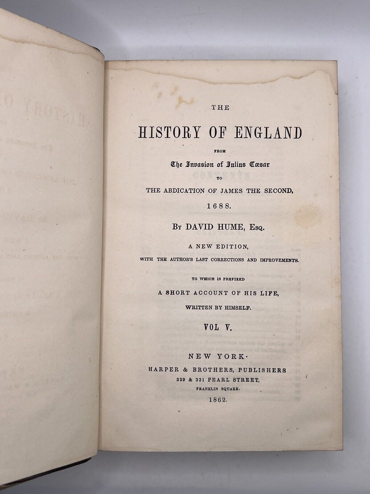 The History of England by David Hume 1862