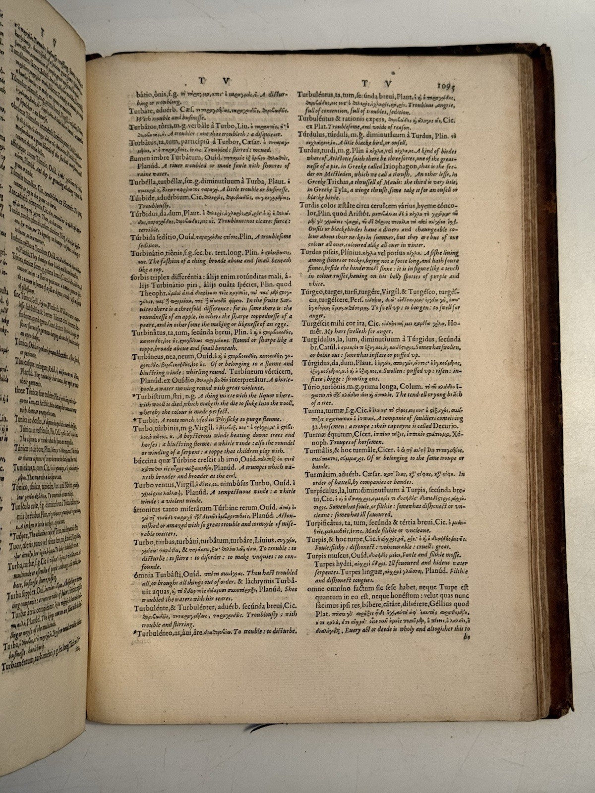 Trilingual Latin-Greek-English Lexicon by Guillaume Morel 1583