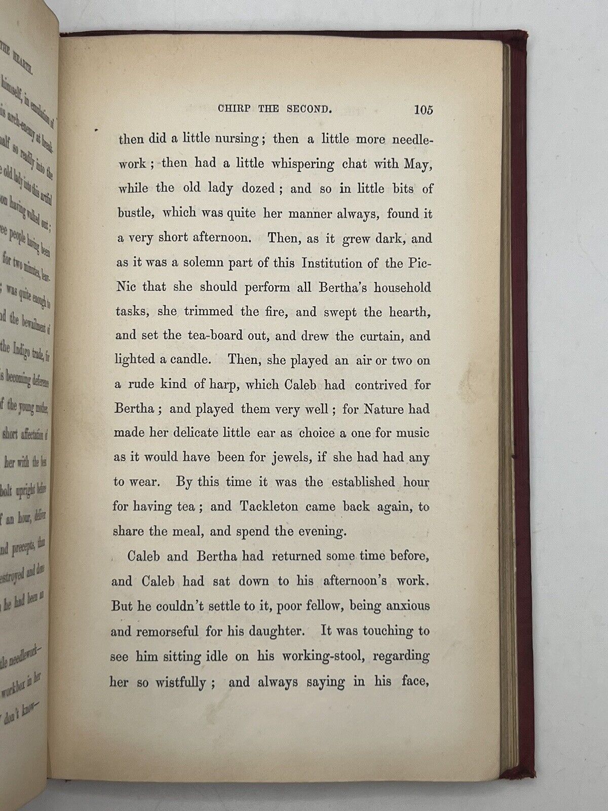 The Cricket on the Hearth by Charles Dickens 1846 First Edition Original Cloth